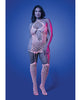 Load image into Gallery viewer, Metamorphic Glow In The Dark Bodystocking Dress Glows Pink
