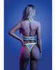 Load image into Gallery viewer, Supernatural Glow In The Dark Zipper Bralette And Thong White M L
