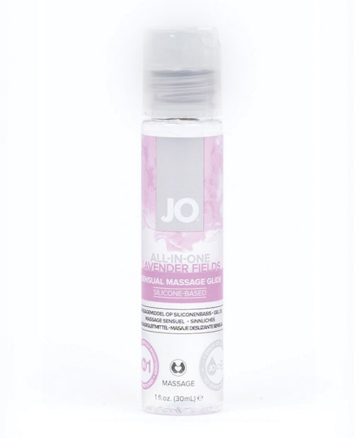 JO All In One Massage Glide Lavender Silicone Based Long Lasting 1 Oz
