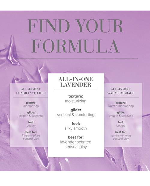 JO All In One Massage Glide Lavender Silicone Based Long Lasting 1 Oz