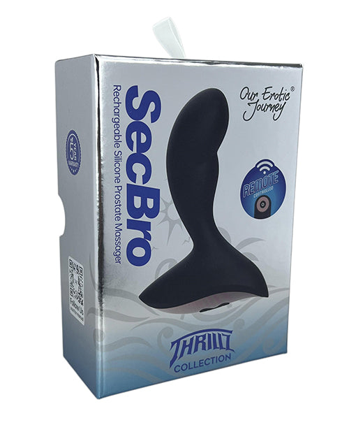 Thrillz Sec Bro Rechargeable Silicone Prostate Massager With Remote