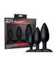 Indlæs billede i gallerifremviser, Nexus Butt Plug Trio Set of 3 Solid Silicone Anal Plugs S M L Training Kit
