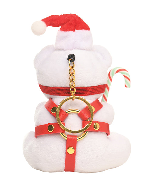 Master Series Holiday Bondage Teddy Bear Keychain White