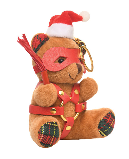 Master Series Holiday Bondage Teddy Bear Keychain Brown