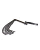 Carica l'immagine nel visualizzatore Galleria, Gunmetal Glam Mini Whip With Metal Chain Strands And Wrist Strap
