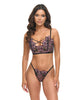 Load image into Gallery viewer, Adela Embroidered Boned Bustier Set With G String In Black Pink XL 2pc
