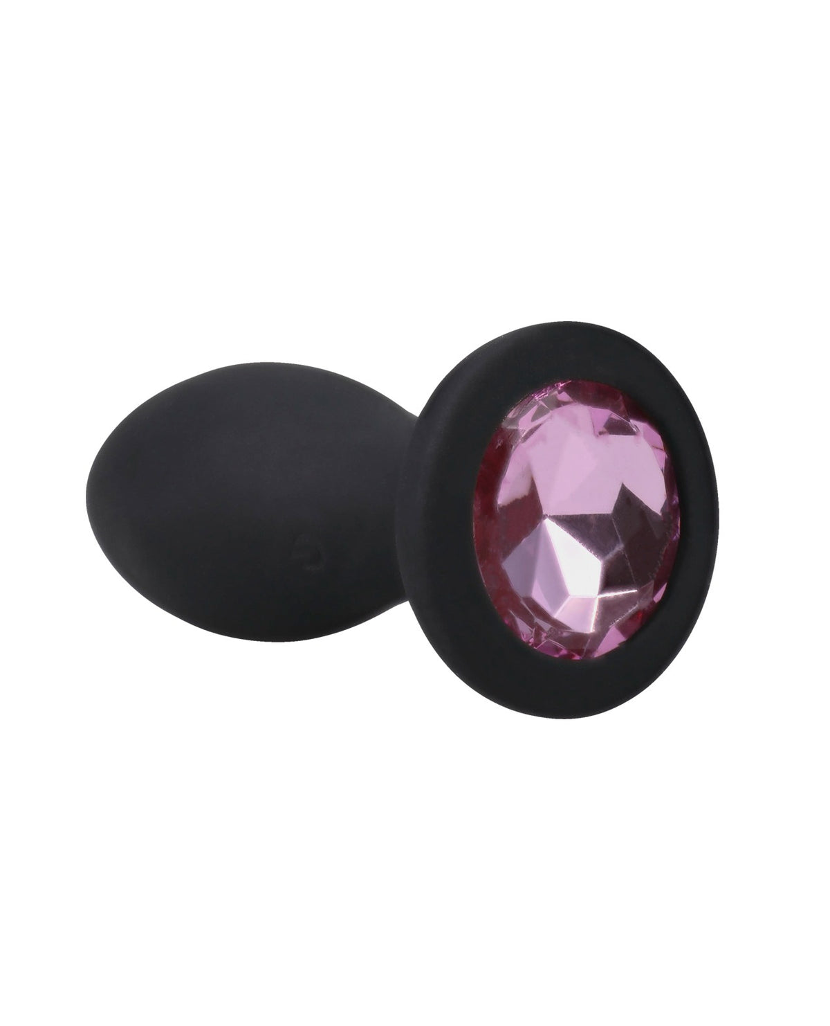 Tapón anal vibrador de silicona con joyas Booty Bling, 3 pulgadas, negro y rosa