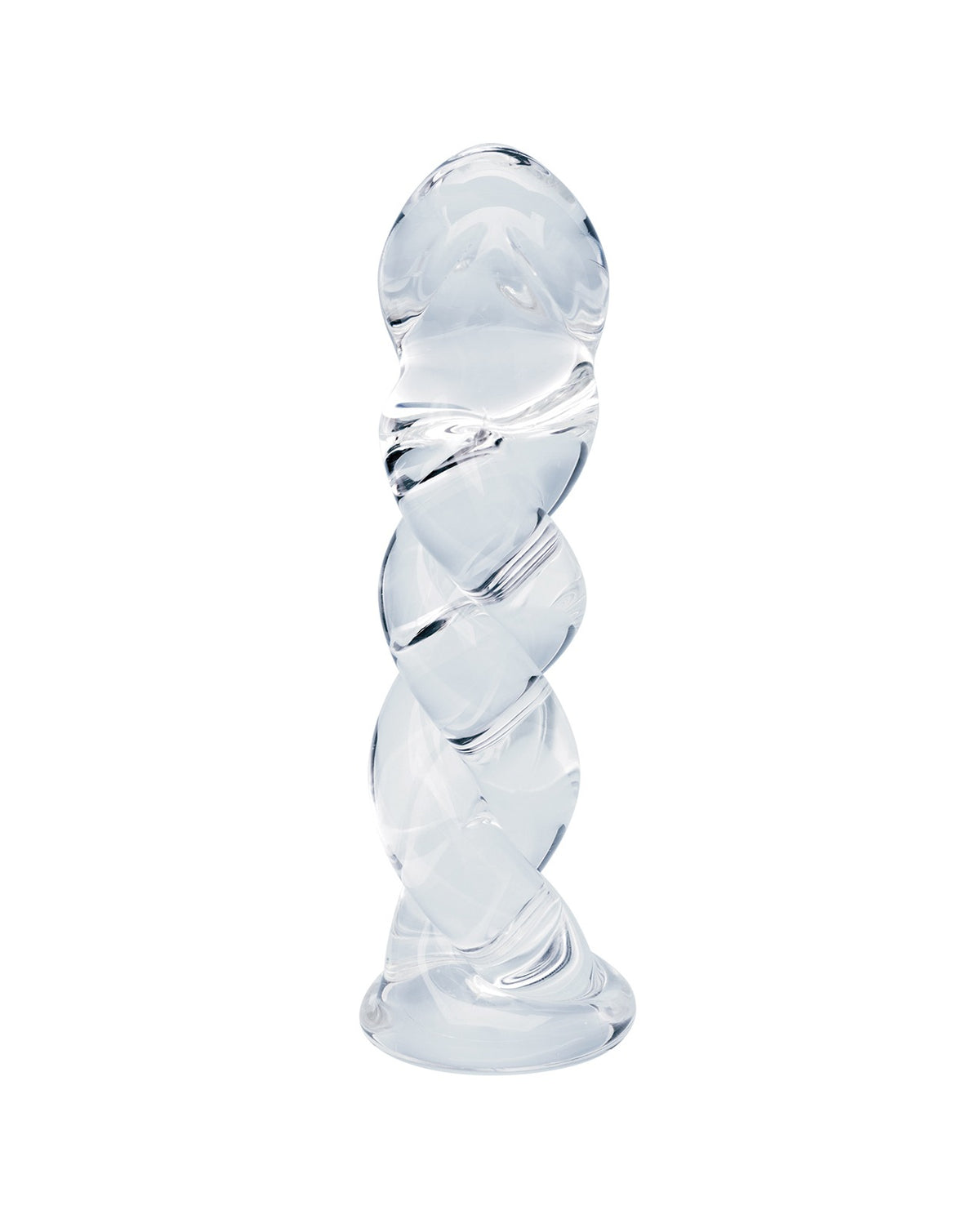 Seraphic Braid Spiral Glass Dildo 5 7 Inch Handblown Borosilicate