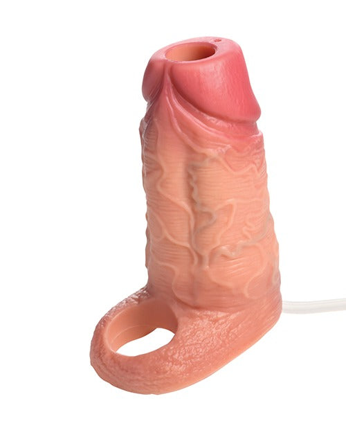 Curve Toys Jock spuitende siliconen penisvergroter met balband