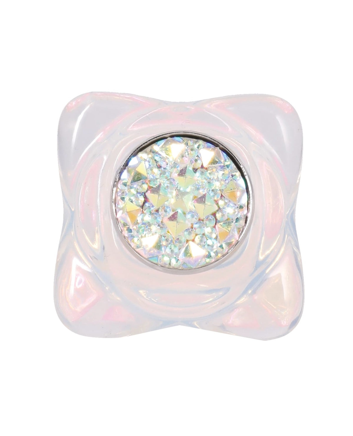 Plug anale in silicone traslucido ingioiellato Booty Bling con base in cristallo