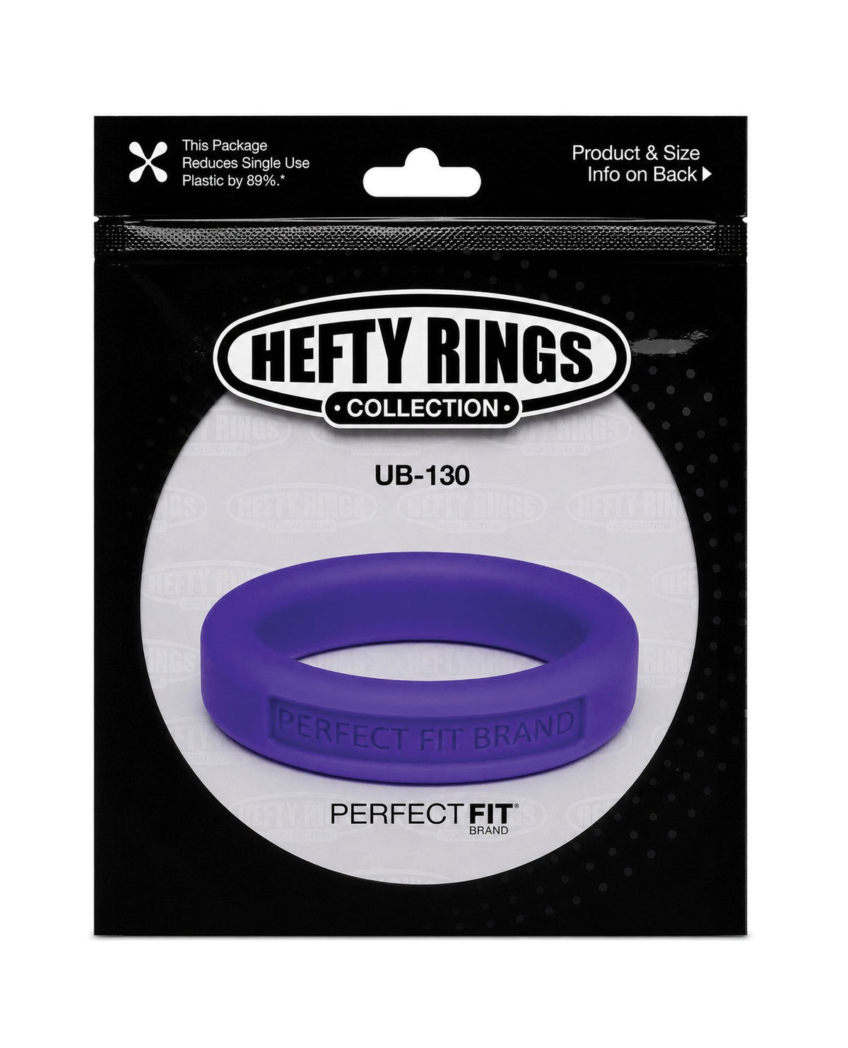 Perfect Fit Silicone Penis Ring 1.75 Inch Purple Medium Stretch