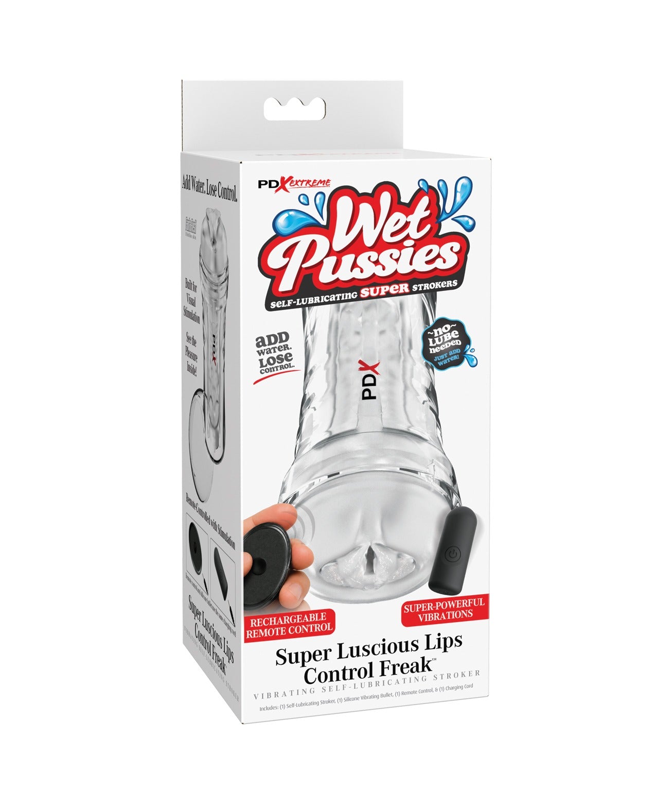 Manga de placer autolubricante PDX Extreme Wet Pussies, activada con agua