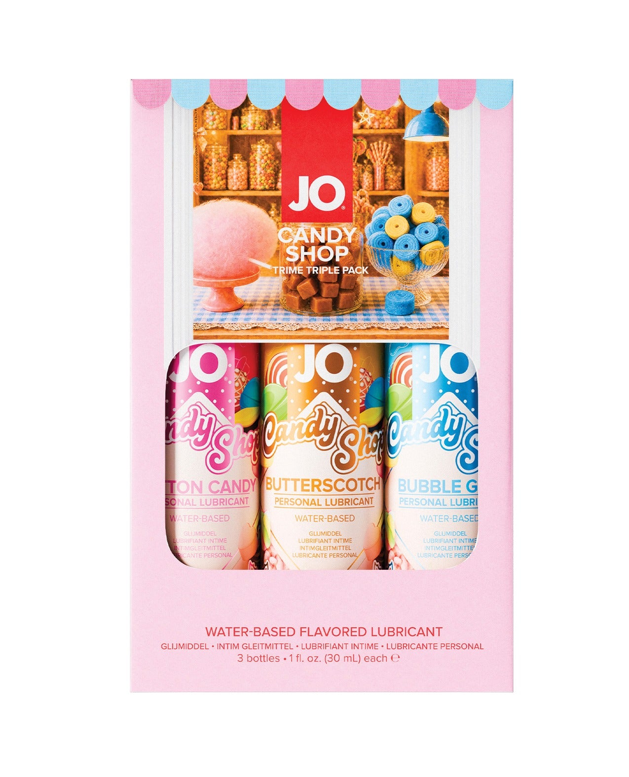 JO Tri Me Assorted Flavored Lubricant Triple Pack Set