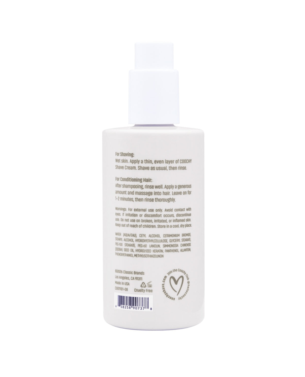 Coochy parfumefri barbercreme til intimområder og ben 8 Oz