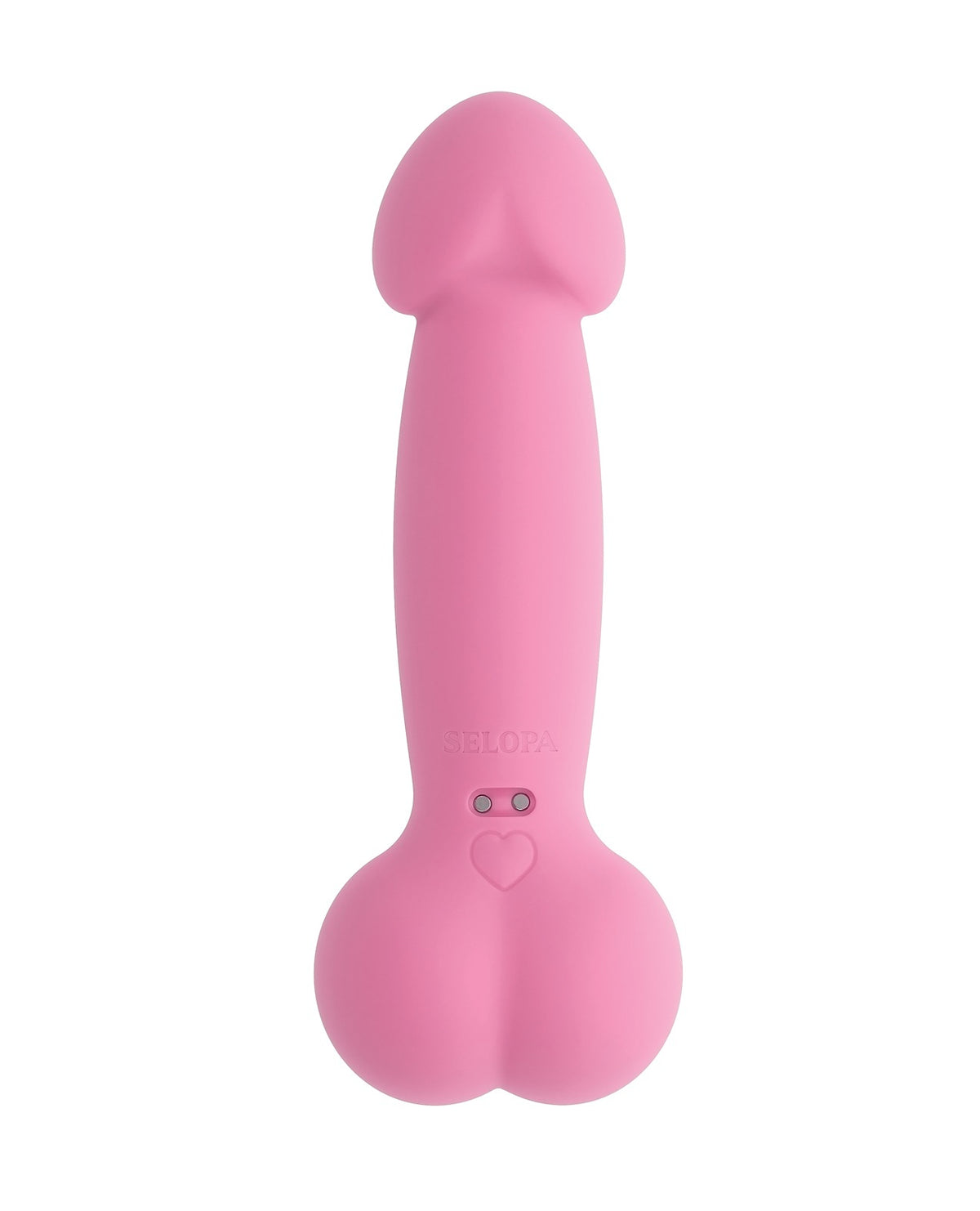 Vibrador rosa Selopa A Bit Nutty, flexible, con cabeza en forma de corona, bolas y base fálica