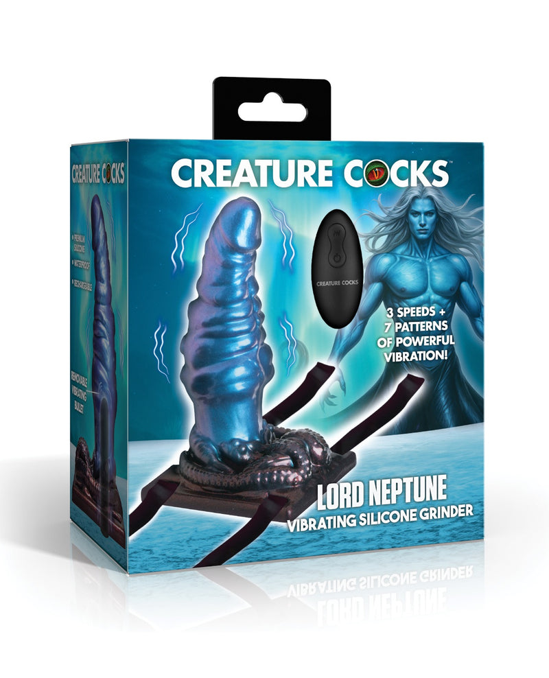 Carica l'immagine nel visualizzatore Galleria, Bacchetta vibrante per il piacere in silicone Lord Neptune di Creature Cocks
