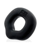 Bild in den Galerie-Viewer laden, Hunky Junk Fit Grips Ergo Penisringe, 2er-Pack, weiches Silikon, schwarz-rot

