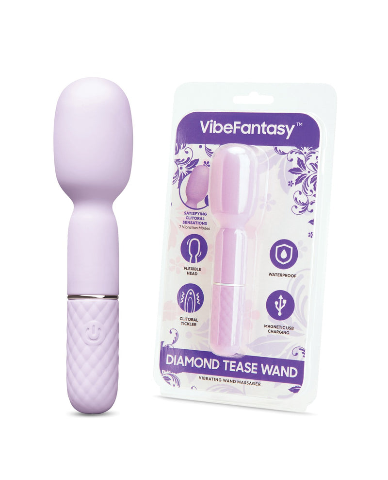 Cargue la imagen en el visor de la galería, Mini vibrador varita Diamond Tease con cabezal flexible y múltiples ajustes
