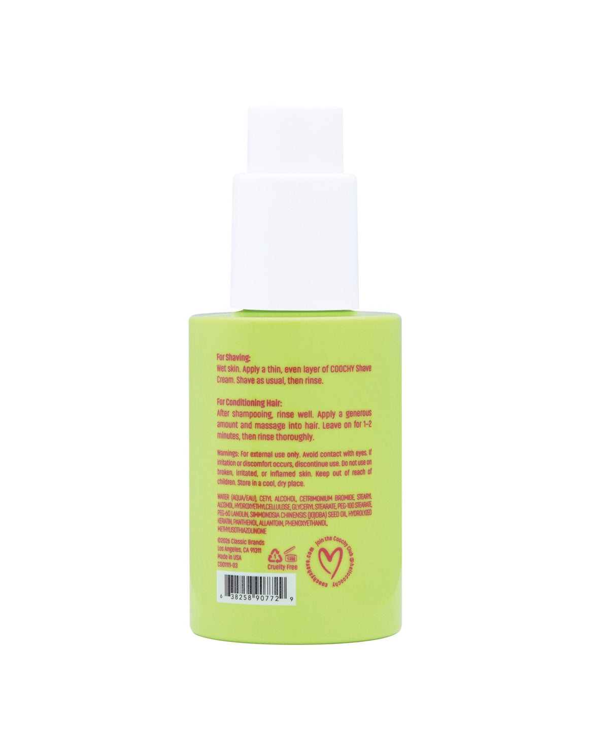 Coochy Melon Madness krem do golenia, 3.4 Oz, arbuz i hibiskus
