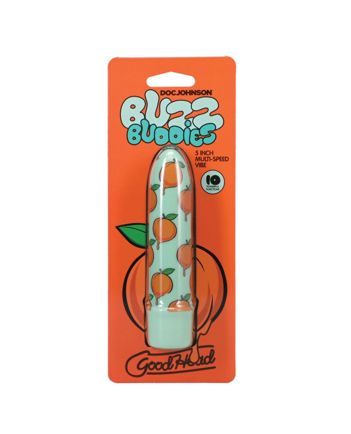 Goodhead Buzz Buddies 5 Inch Multi Speed Handheld Vibrator Peaches