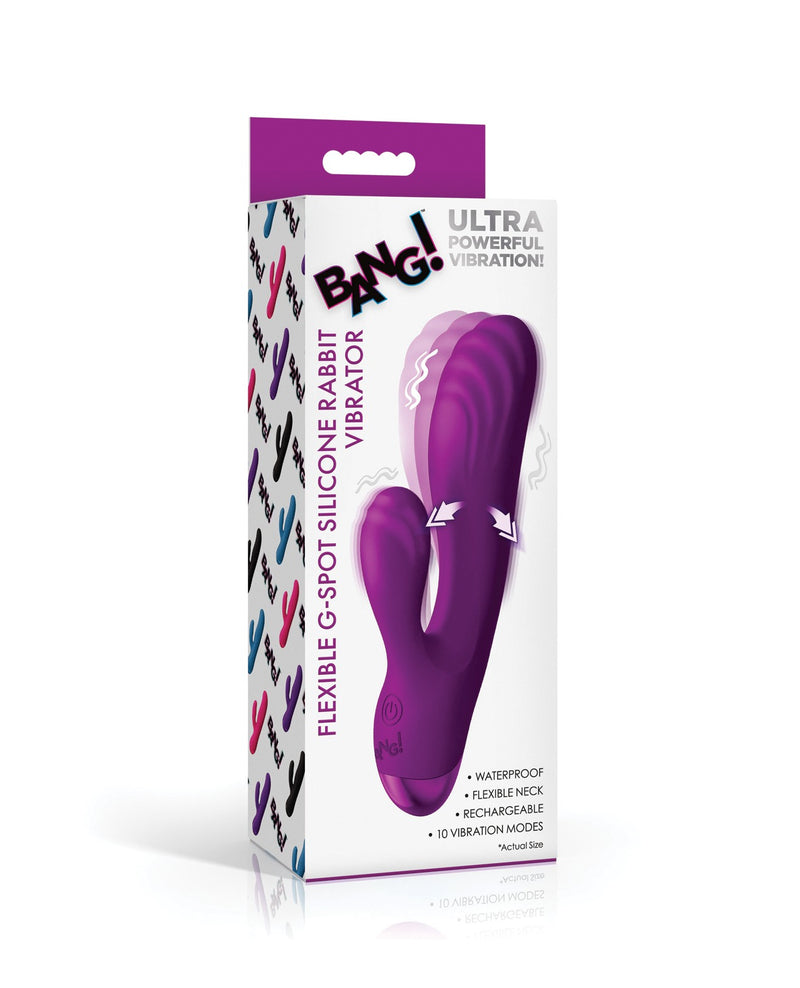 Load image into Gallery viewer, Bang Purple Silicone G Spot Rabbit Dual Stimulation Vibrator

