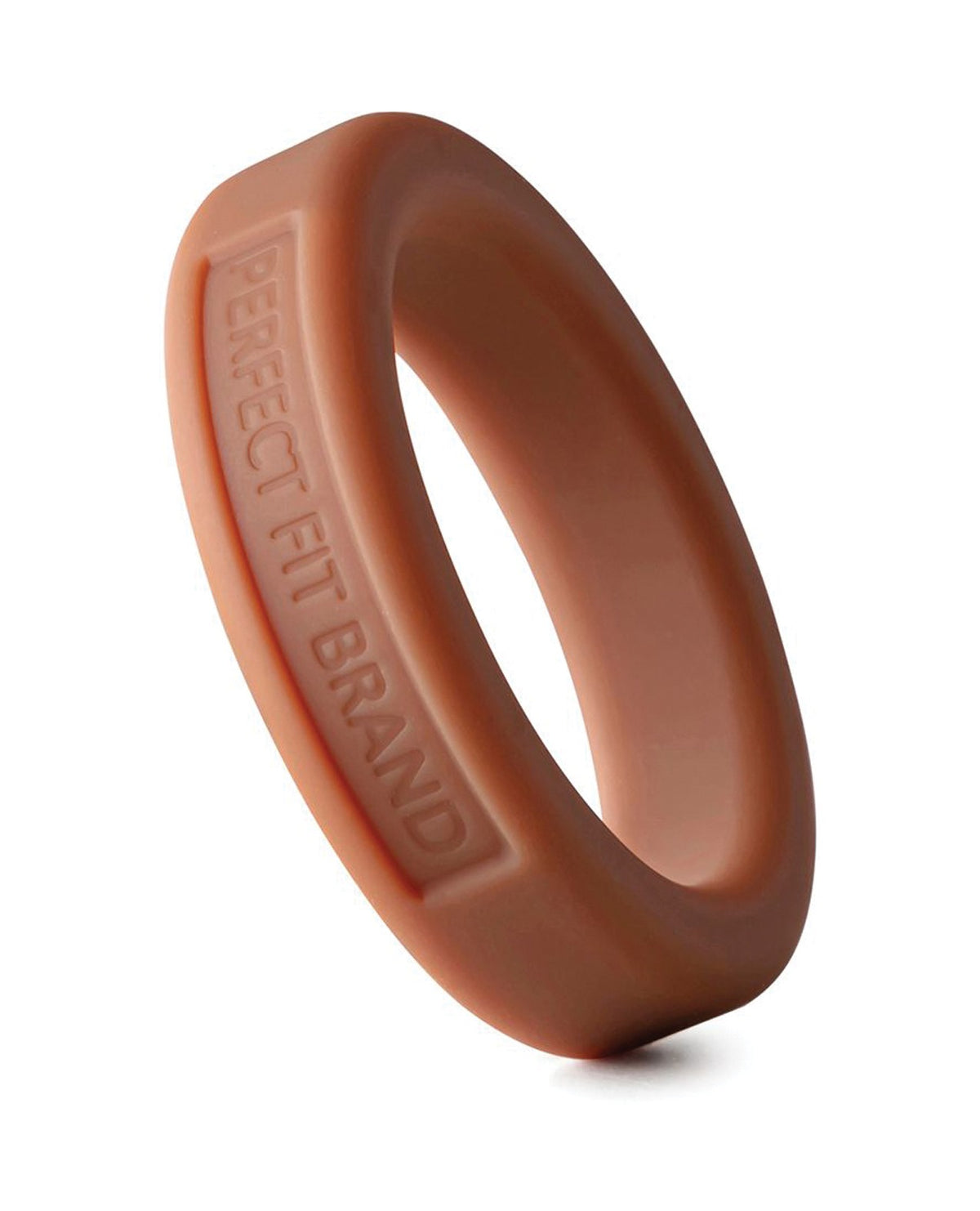 Anneau pénien en silicone Perfect Fit, taille moyenne, extensible, 1.75 Inch, beige, performance d'endurance
