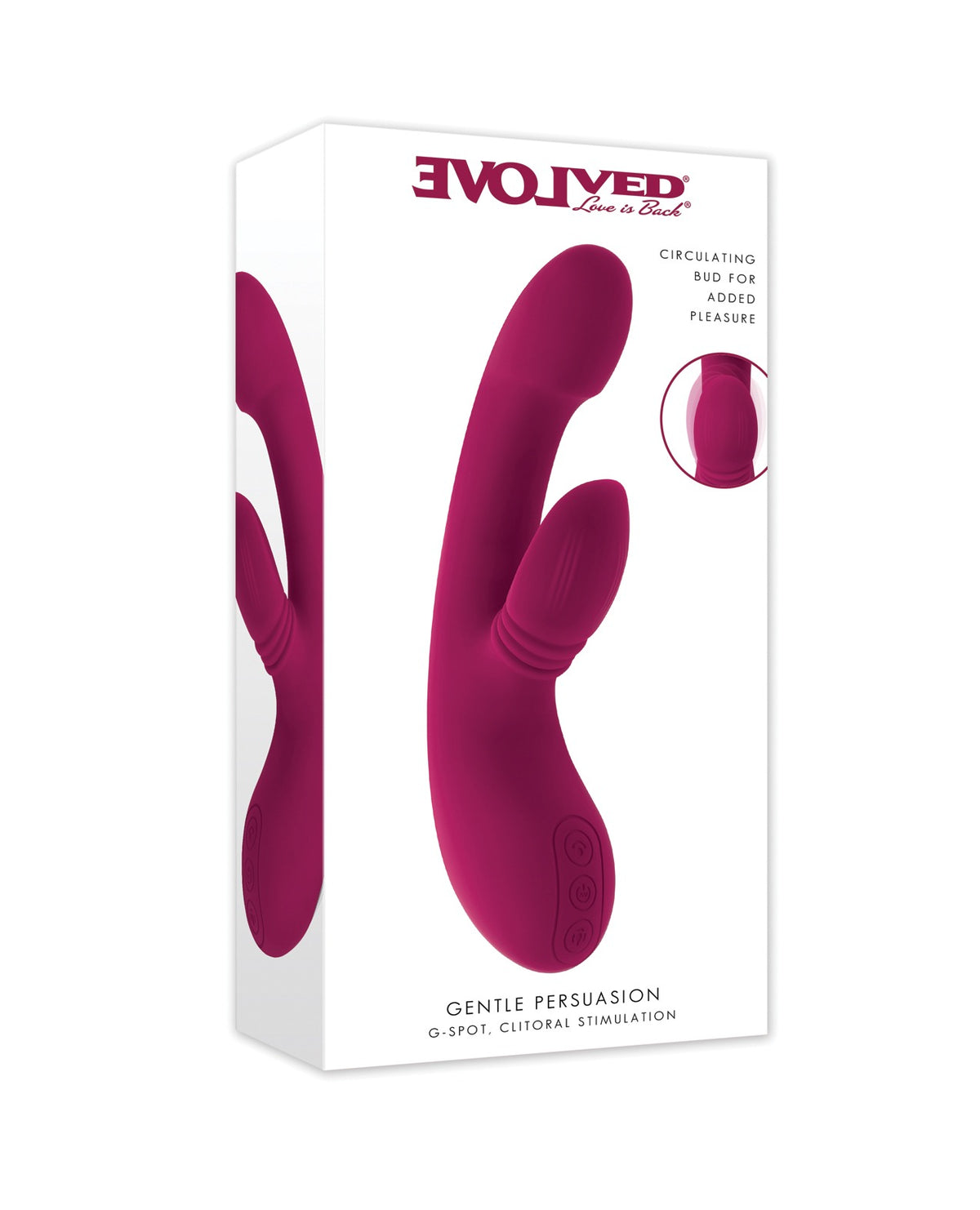 Evolved Gentle Persuasion Burgundy Clitoral Massager And Dual Vibrator