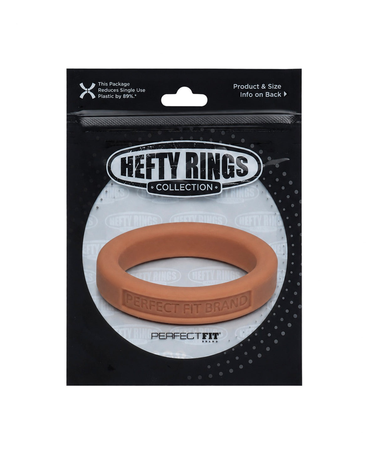 Perfect Fit Silicone Penis Ring Medium Stretch Tan 1 4 Inch