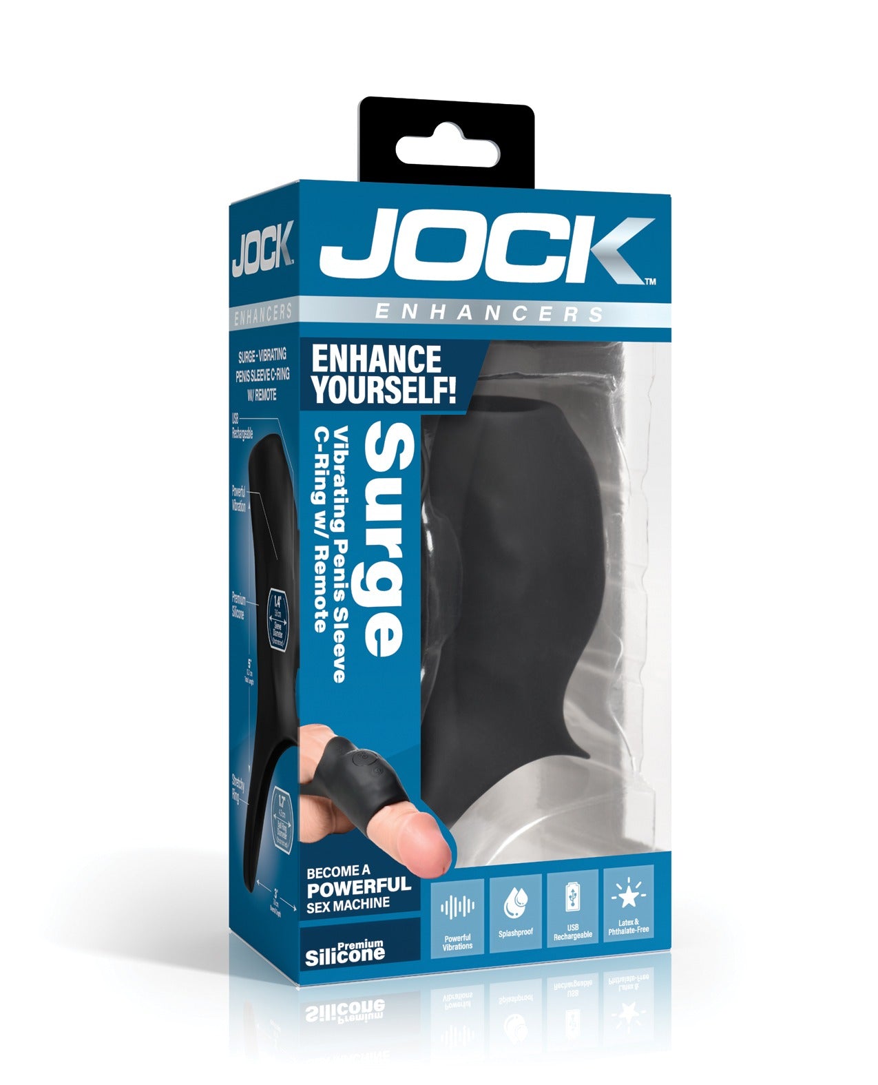 Curve Toys Jock Enhancers Surge vibrerende siliconenpenisring