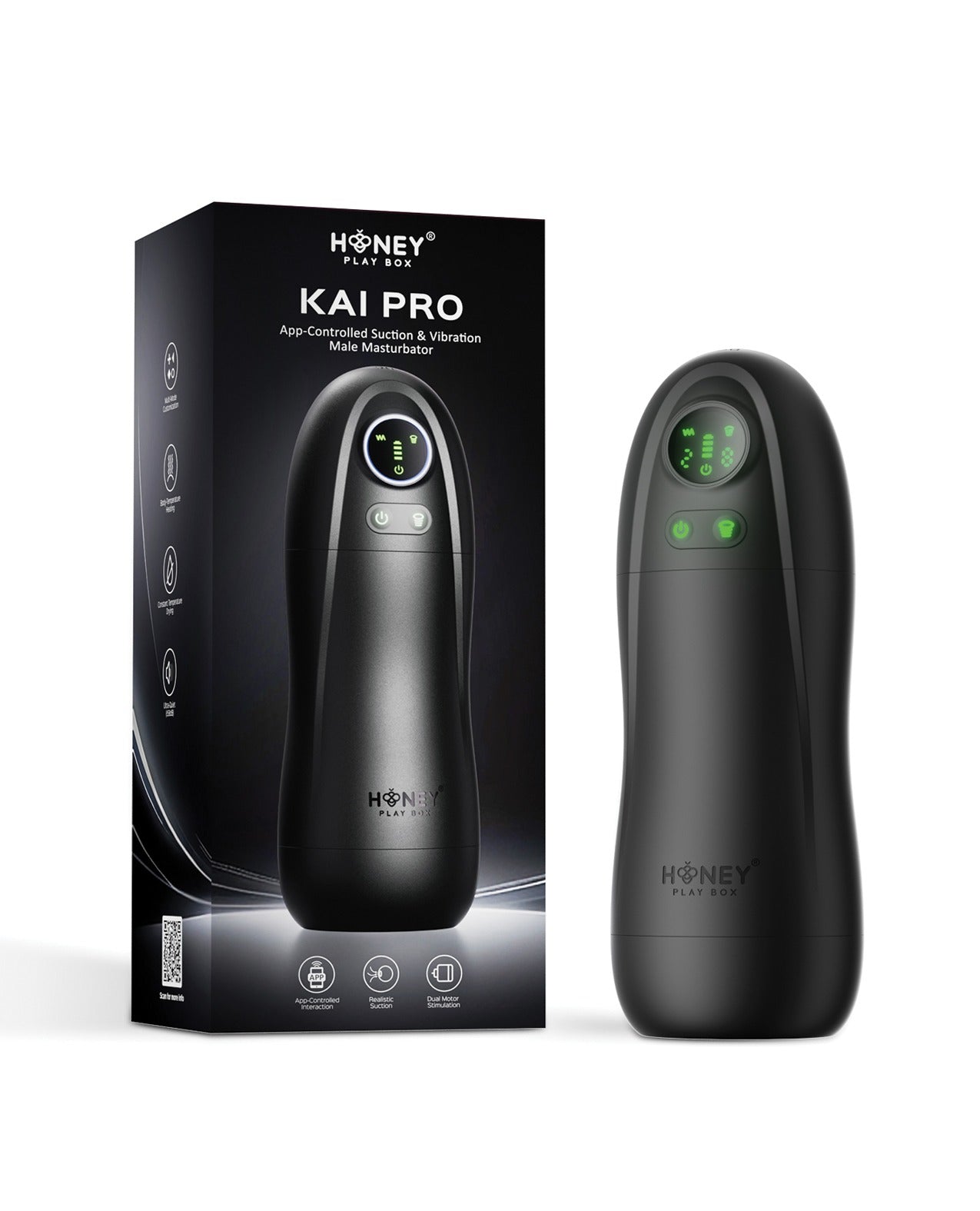 Kai Pro App Controlled Heating Sucking Male Masturbator