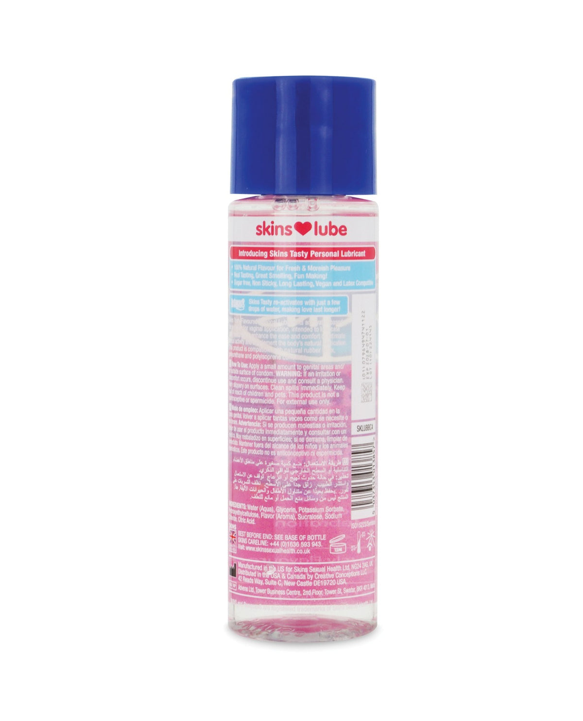 Lubrykant na bazie wody o smaku tortu urodzinowego Skins, 4.4 Oz
