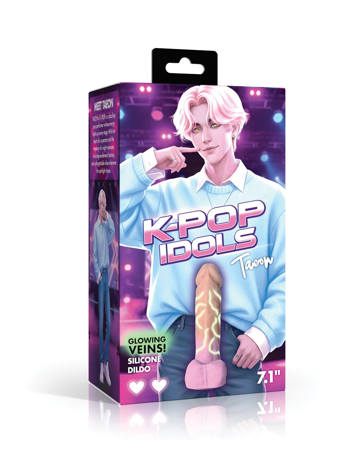 Dildo in silicone Taeon K Pop Idol con testicoli realistici per il piacere maschile