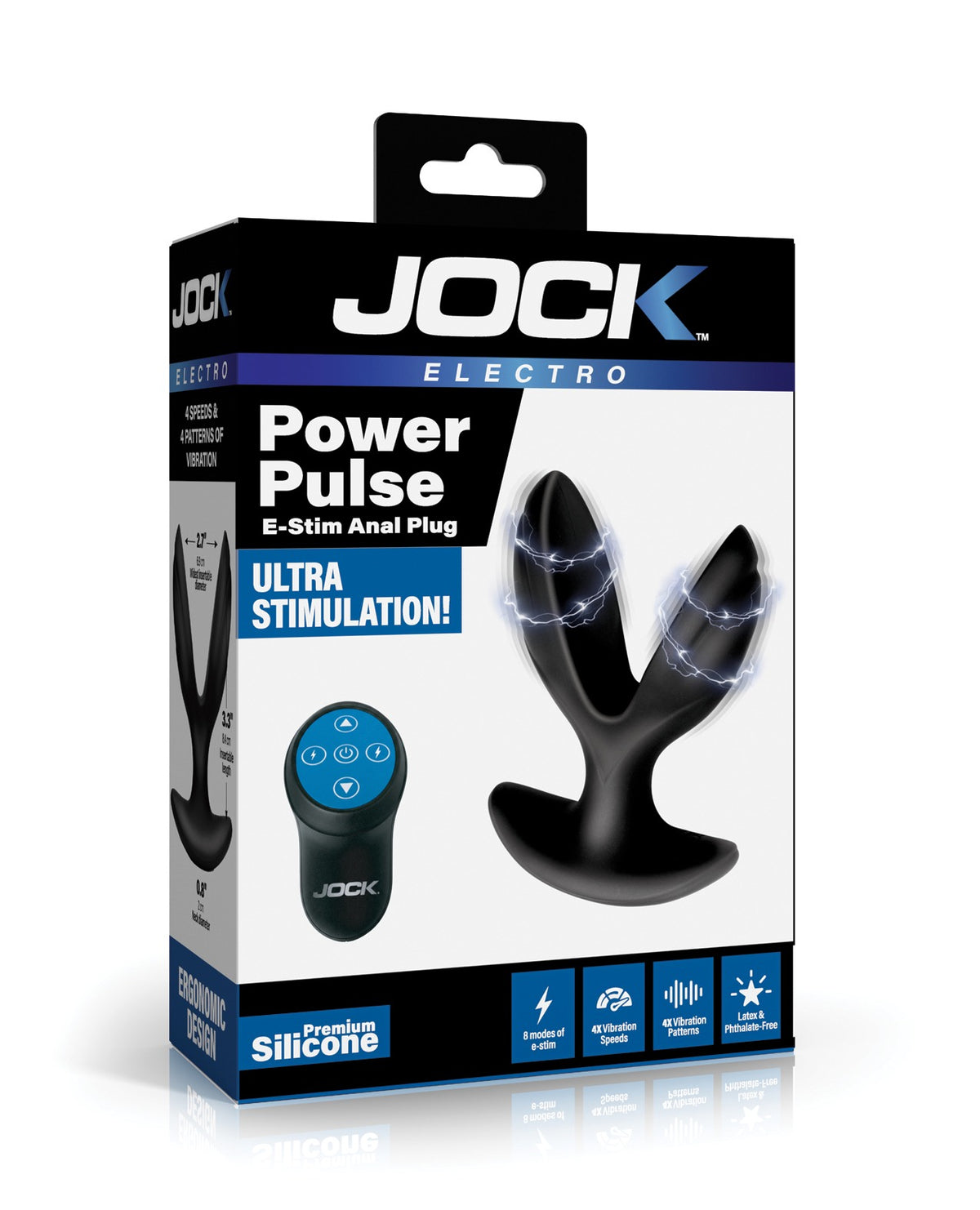 Plug anal vibrant d'électrostimulation Jock Electro Power Pulse E Stim de Curve Toys