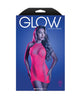 Load image into Gallery viewer, One Size Neon Pink Floral Knit Fishnet Halter Dress For Women Stretch
