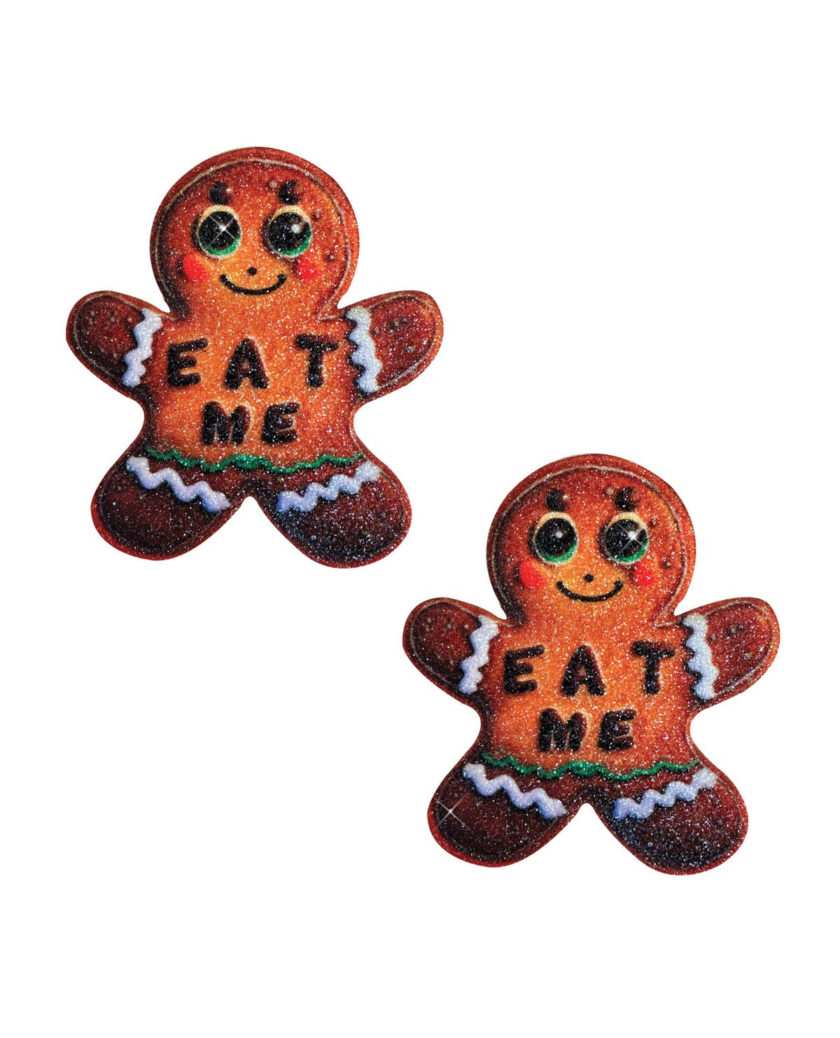 Neva Nude brokatowe nakładki na sutki Gingerbread Man, brązowe, uniwersalny rozmiar
