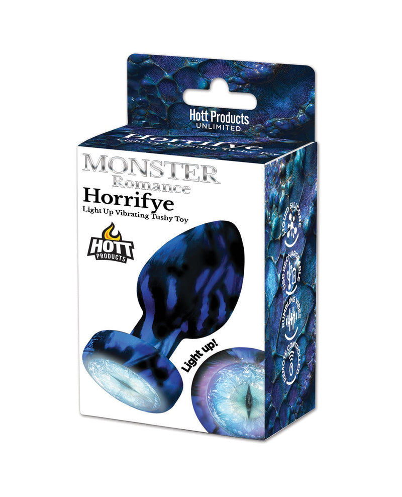 Cargue la imagen en el visor de la galería, Tapón anal vibratorio con iluminación Monster Romance Horrifye y control remoto

