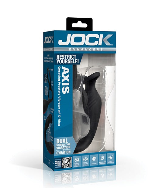 Vibrador de próstata giratorio Jock Axis de Curve Toys con anillo C