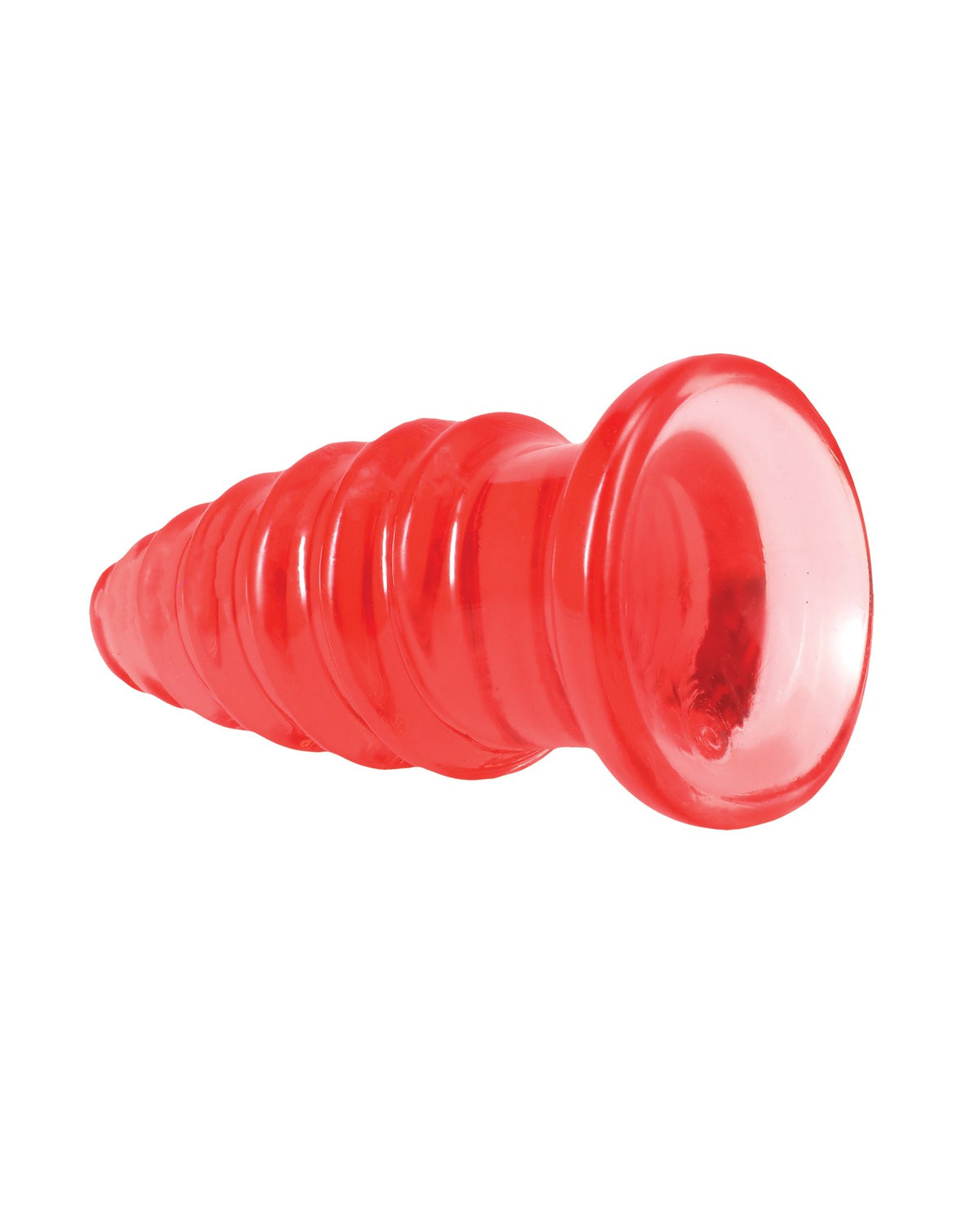 Doc Johnson Crystal Jellies da 7 pollici rosa, plug anale twist con scanalature