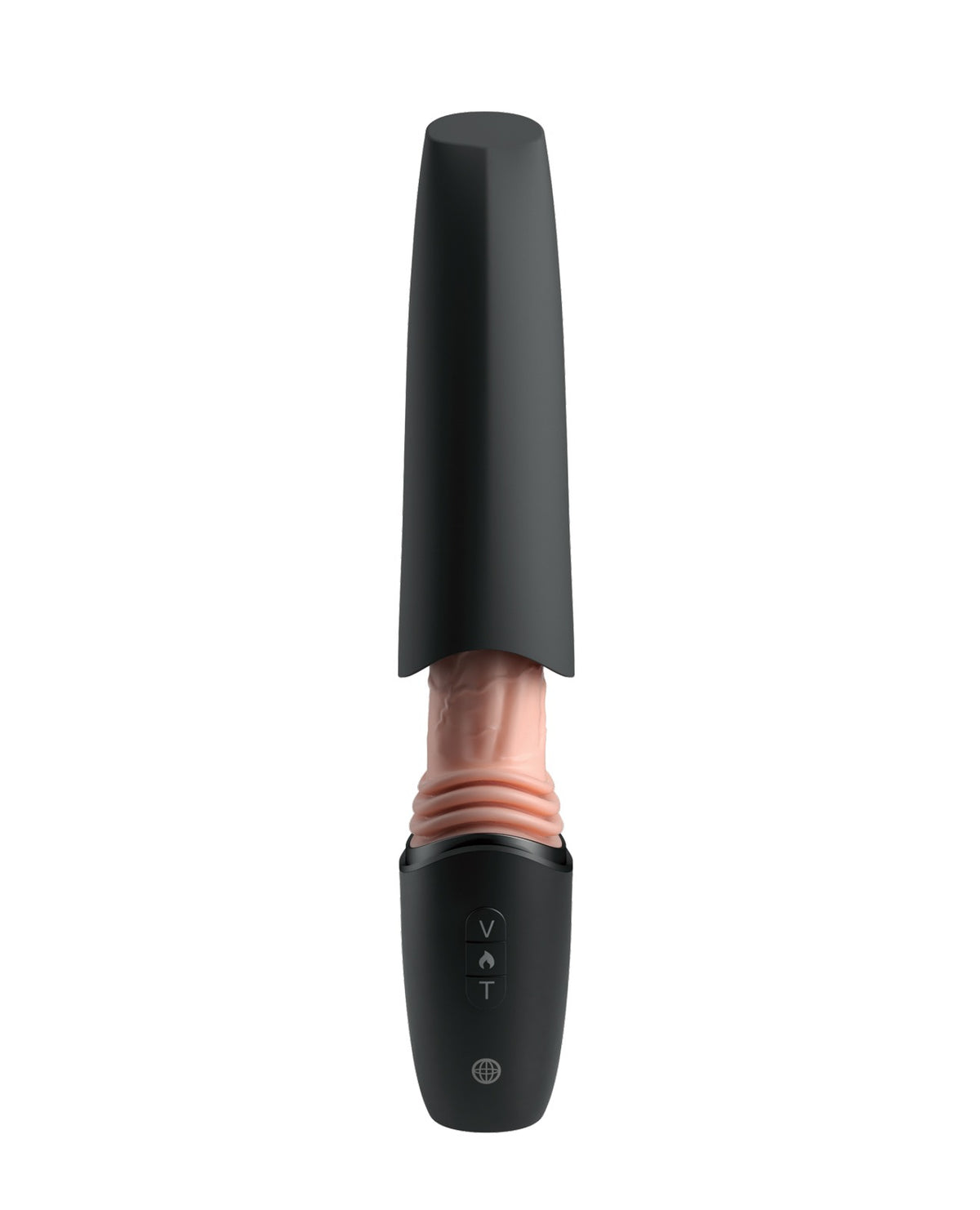 King Cock Plus Thrusting Pro με δόνηση και θερμότητα, φωτεινό μοντέλο