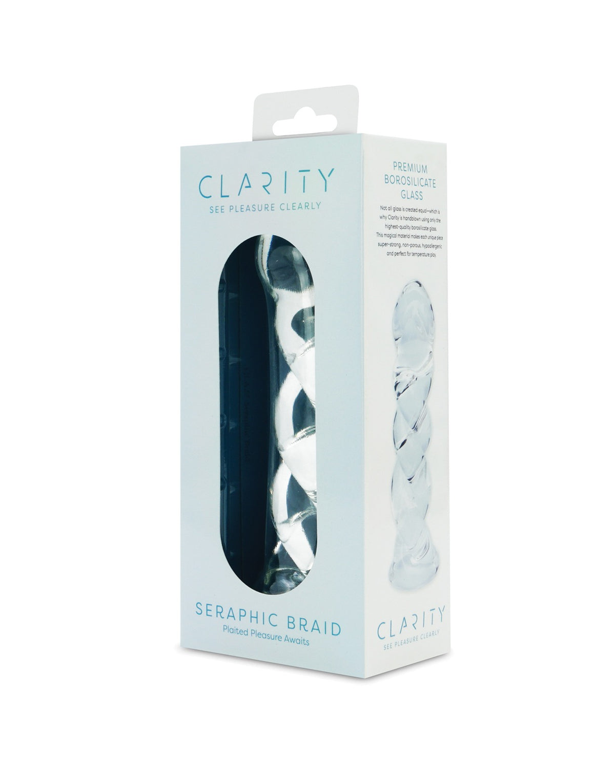 Seraphic Braid Spiral Glass Dildo 5 7 Inch Handblown Borosilicate