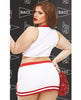 Load image into Gallery viewer, Dreams By Baci Gameday Cheerleader 4 Piece Lingerie Set White And Red
