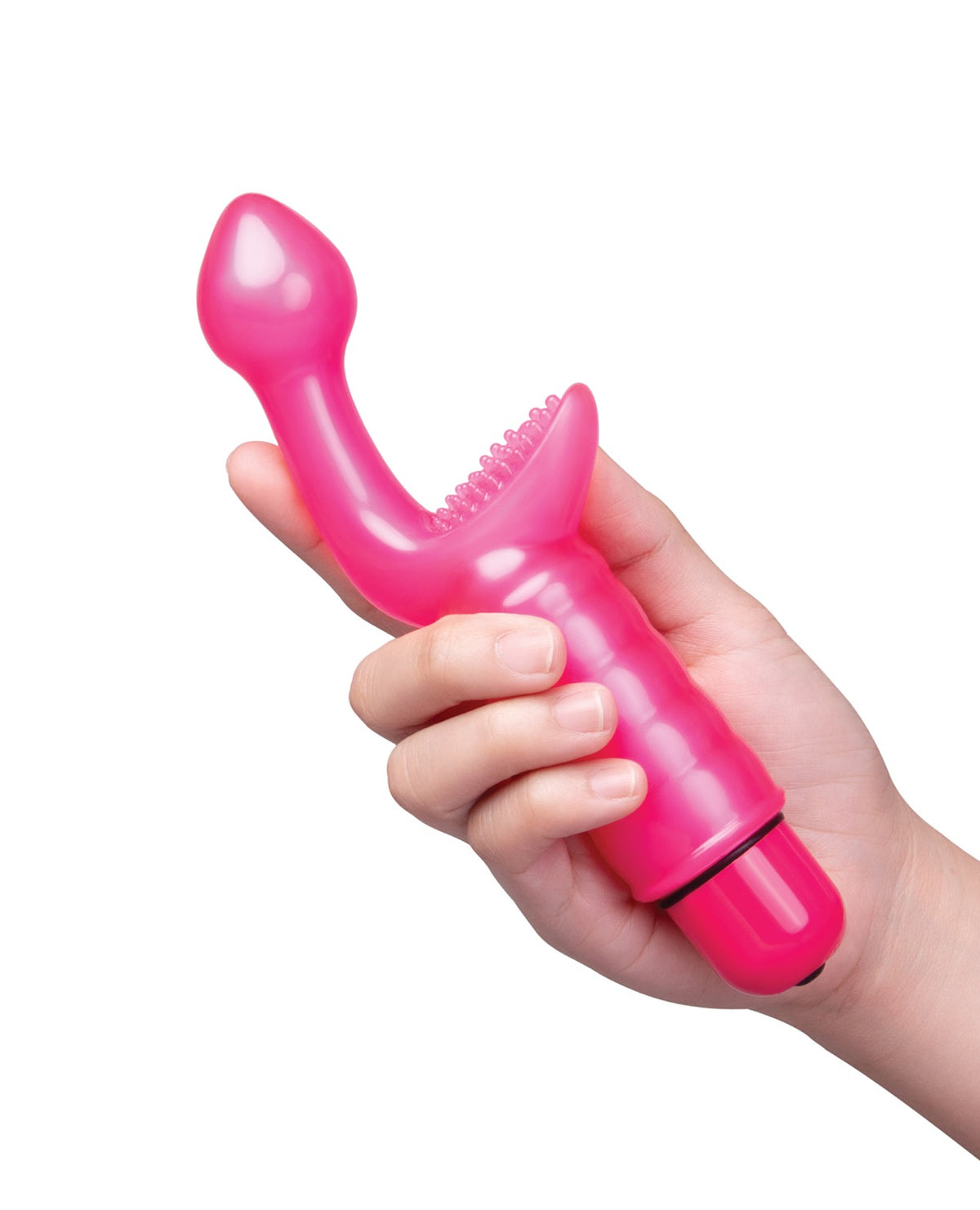Waterproof Dual Action G Spot Vibrator With Clitoral Tickler