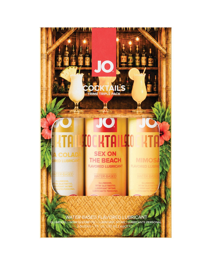 Cargue la imagen en el visor de la galería, Lubricante con sabor a cócteles JO Tri Set, paquete de 3 de 1 oz, set de regalo surtido
