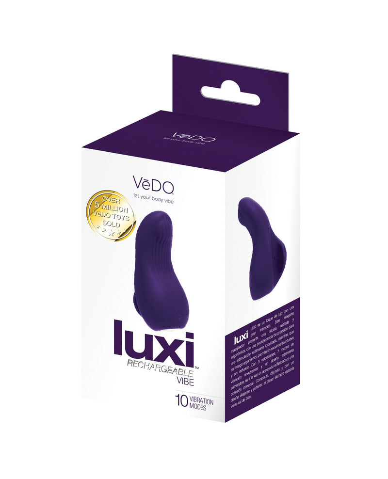 Cargue la imagen en el visor de la galería, Vibrador de dedo recargable para el clítoris VeDo Luxi, sumergible, impermeable, morado
