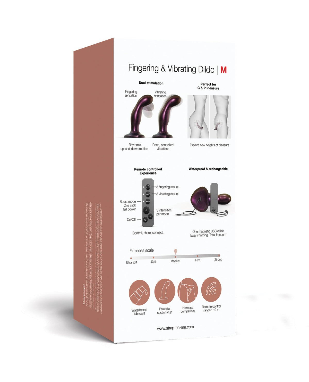 Thrusting Vibrating Strap On Dildo With Realistic Finger Motion