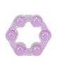 Cargue la imagen en el visor de la galería, Set de 3 anillos para el pene Crystal Jellies morados con textura para mejorar la resistencia y la firmeza
