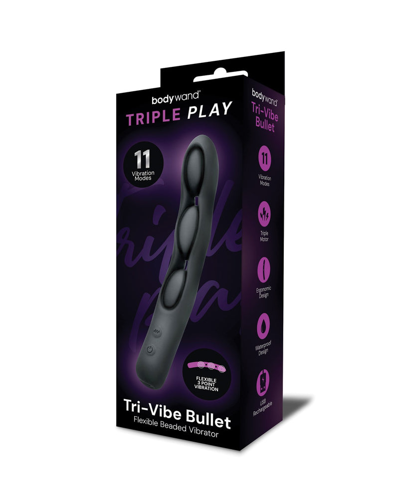 Cargue la imagen en el visor de la galería, Vibrador bala Bodywand Triple Play Tri Vibe, 11 velocidades, resistente al agua
