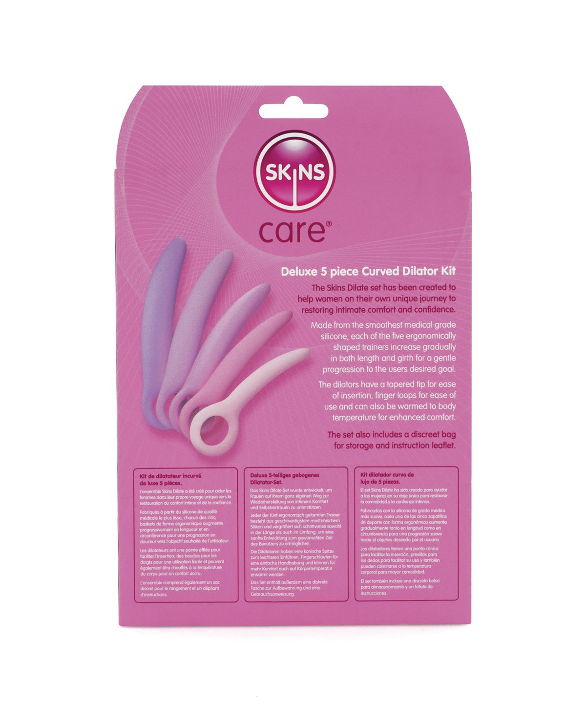 Skins Care Medical Grade Silicone Curved Dilators 5 Piece Set