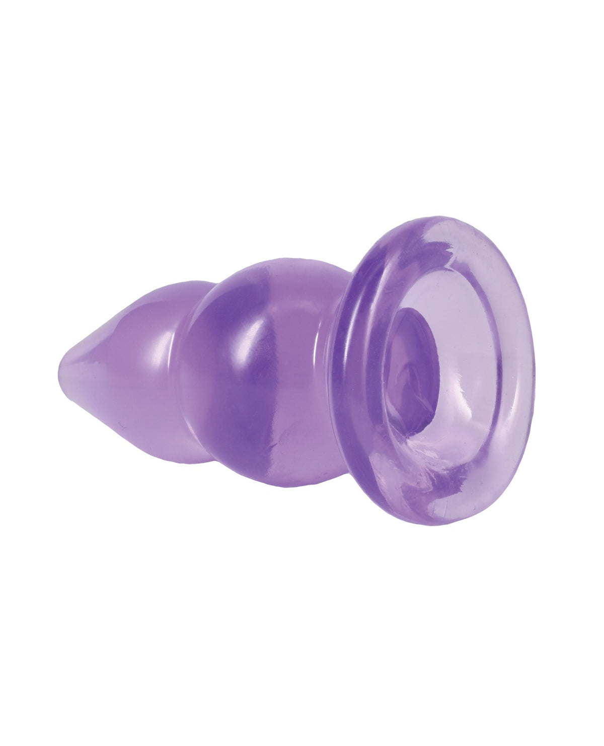 Tapón anal doble Pop 6 de cristalitos Doc Johnson Crystal Jellies, morado