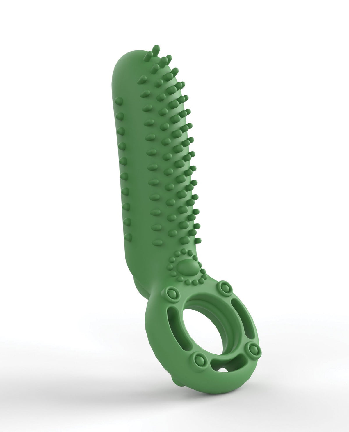 Inel pentru penis vibrator Screaming O Ride The Pickle, verde